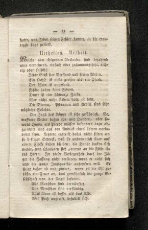 Urtheilen. Urtheil.