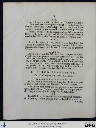 Section Troisième.