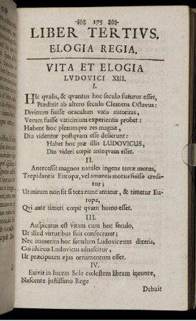 Liber Tertius. Elogia Regia.