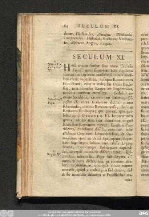 Seculum XI.