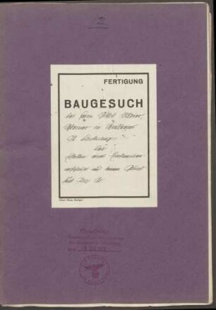 Maier, Gottlob, Schreiner Bau eines Einfamilienhauses