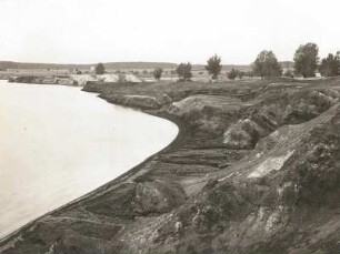 Kleinsaubernitz nordwestlich Weißenberg. "Ersoffene" Braunkohlengrube Olba (heute: Olbasee)