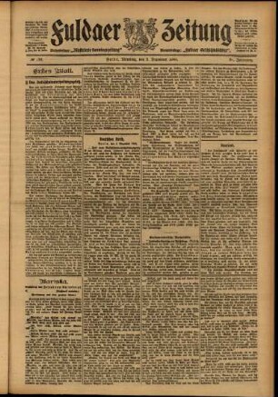 Erste Ausgabe vom Dienstag, den 05. Dezember 1905.