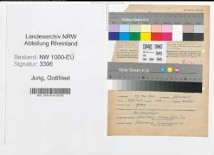 Entnazifizierung Gottfried Jung, geb. 17.05.1908 (Verw.Angest.)