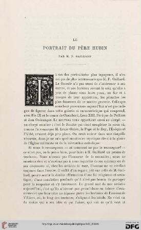 2. Pér. 32.1885: Le portrait du père Hubin par M. F. Gaillard
