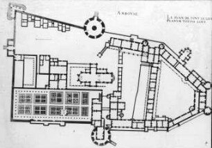 Amboise, Schloss, Grundriss von Du Cerceau