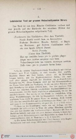 3. Lateinischer Text zur grossen Holzschnittpassion Dürers