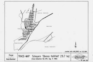 TRACE - MAP Scheyern 'Oberes Hohlfeld' (15.7 ha) (trace-detaction SEL-DGPS, Aug. 17, 1991)