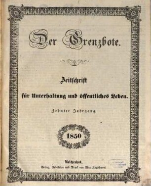 Der Grenzbote. 1850 = Jg. 10