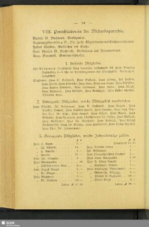 VIII. Parochialverein der Michaelisparochie