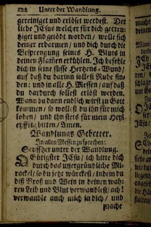 Wandlungs Gebetter. - Communion-Gebetter.