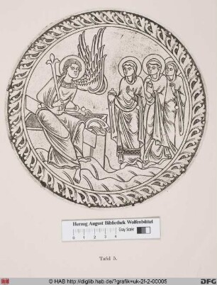 Ein Engel erscheint drei Frauen an Christus Grab