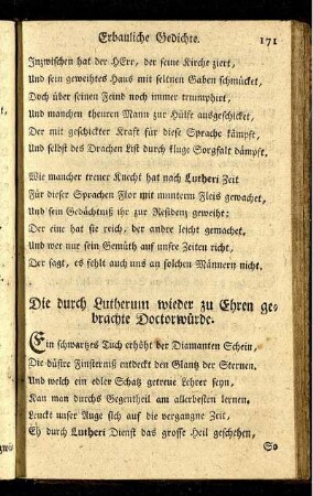 Die durch Lutherum wieder zu Ehren gebrachte Doctorwürde.
