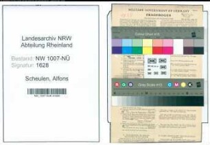 Entnazifizierung Alfons Scheulen , geb. 17.08.1916 (Kaufm.Angestellter)