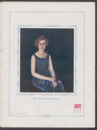 [Retrato de] Sta. María Elena Serrato Perey : Óleo de Alejandro Metallo Gibert