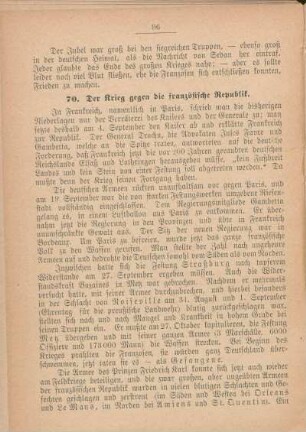 70. Der Krieg gegen die französische Republik.