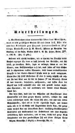 Beurtheilungen