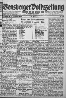 Bensberger Volkszeitung. 1907-1929