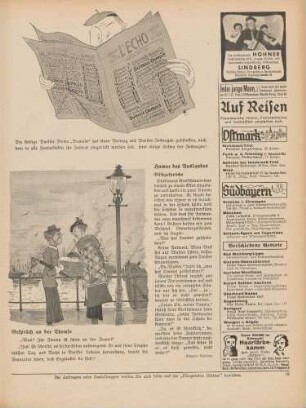 "Die findige pariser Firma "Dumois" hat einen Vertrag mit Pariser Zeitungen geschlossen,..." "Gespräch an der Themse"