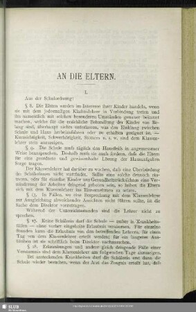 An die Eltern