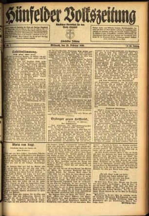 Ausgabe vom Mittwoch, den 18. Februar 1920.
