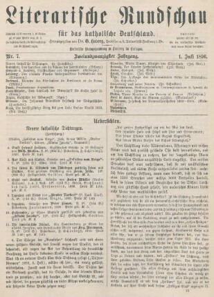 193-198 Neuere katholische Dichtungen : Fortsetzung