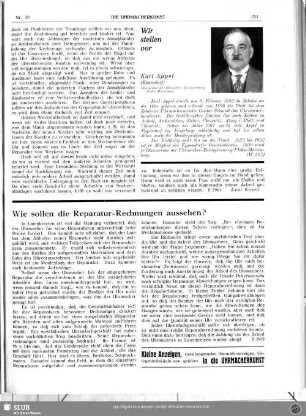 Wie sollen die Reparatur-Rechnungen aussehen?