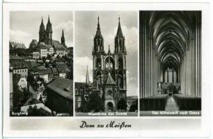Meißen. Dom, Burgberg, Mittelschiff des Doms nach Osten