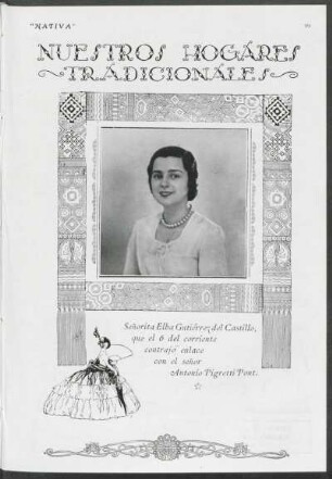 Nuestros hogares tradicionales - Señorita Elba Gutiérrez del Castillo