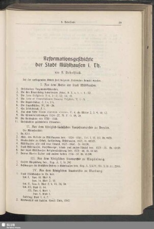 Reformationsgeschichte der Stadt Mühlhausen i. Th.