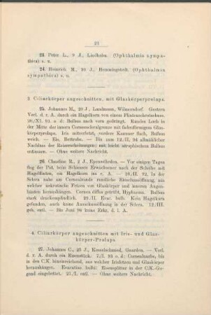 4. Ciliarkörper angeschnitten mit Iris- und Glaskörper-Prolaps.