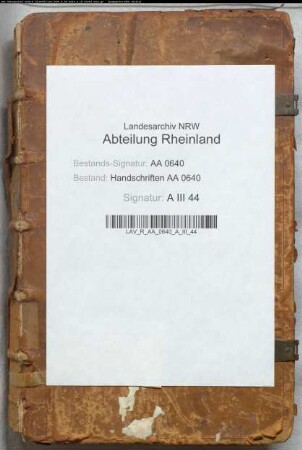 Kleve: Geschäftsregister (Bd. XXXVIII)