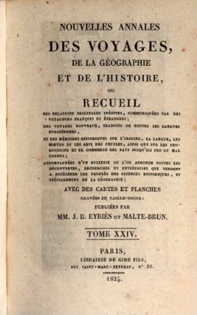 Nouvelles annales des voyages, 24. 1824