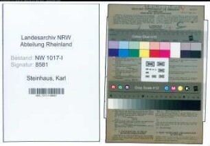 Entnazifizierung Karl Steinhaus , geb. 21.03.1909 (Metzgergeselle)