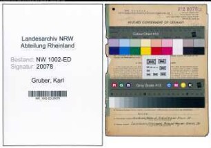 Entnazifizierung Karl Gruber, geb. 13.06.1901 (Lehrgangsleiter)