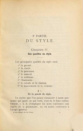 Cours abrégé de littérature et d'histoire littéraire françaises