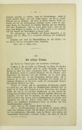 243. Die heilige Allianz