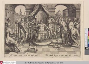 [Moses und Aron beim König]