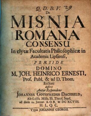 De Misnia Romana