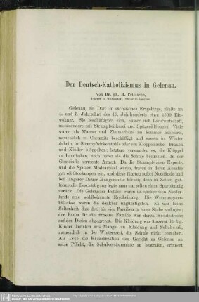Der Deutsch-Katholizismus in Gelenau
