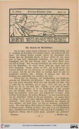 Die Kunst im Reichstage