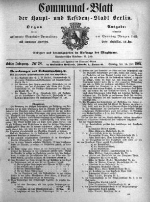 1867,28: No. 28, 14. Juli 1867