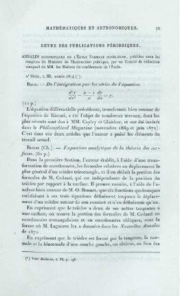Annales Scientifiques de I' Ècole Normale supérieure