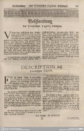 DESCRIPTION desz Corintischen Capitels.
