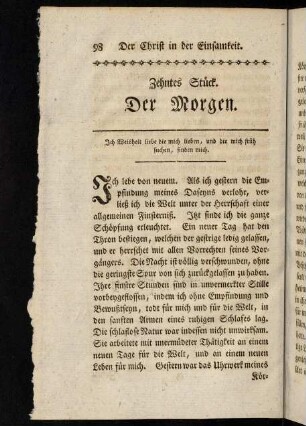 98-105, Zehntes Stück. Der Morgen