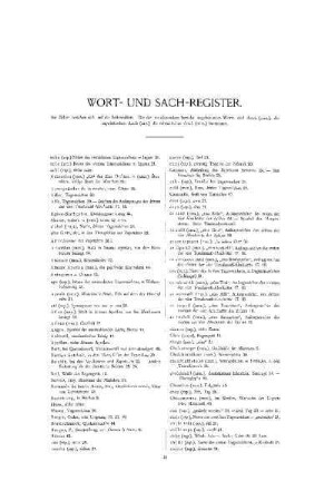 Wort- und Sachregister.