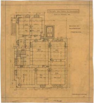 Billing, Hermann; Karlsruhe, Eisenlohrstr. 45; Haus Hornecker (Rothfuss) - Grundriss Keller