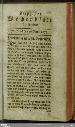 72. Stück den 10. Junii 1773