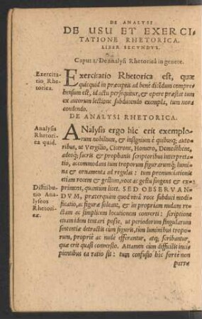 Caput 1. De analysi Rhetorica in genere