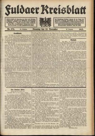 Ausgabe vom Dienstag, den 25. November 1913.